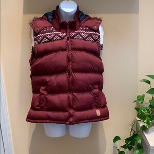 ❄️Women's large Burgundy Puffer Vest